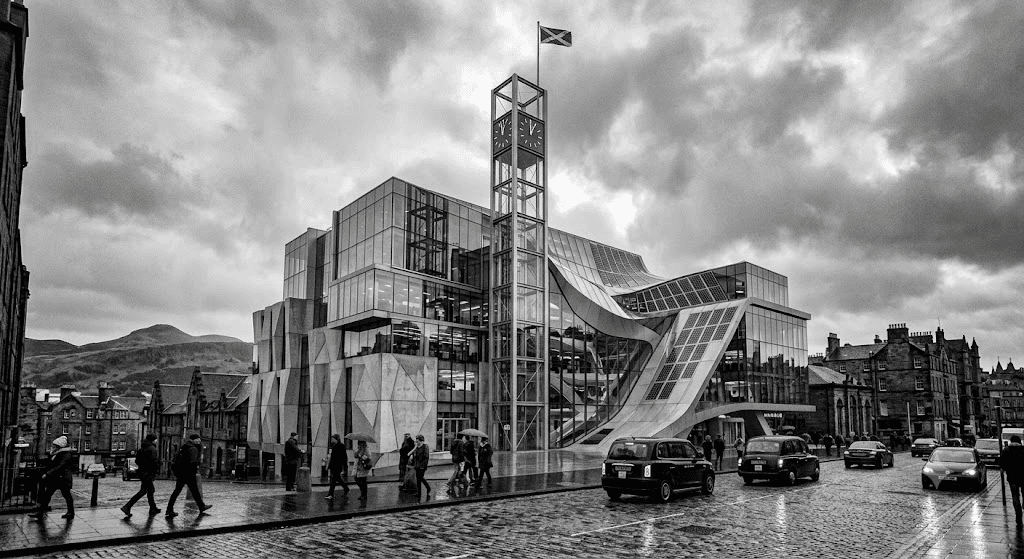 Modern architecture, symbolizing a long-term view of the global business landscape